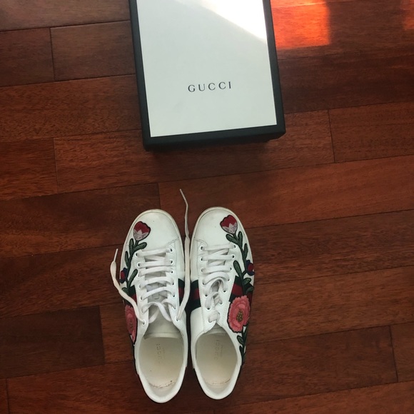 Gucci Shoes - Gucci Embroidered Sneakers